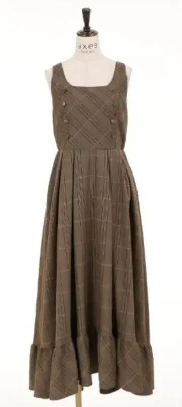 W 버튼 피쉬테일 오버롤 스커트