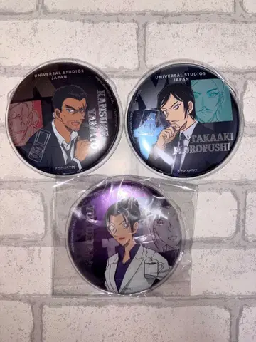 유니버셜 USJ 명탐정 코난 캔뱃지 모로후시 야마토 우에하라