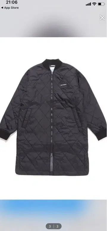 컬럼비아 우먼 롱 자켓 퀼팅 블랙 L 사이즈