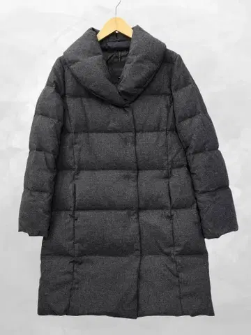 언타이틀 UNTITLED 숄카라 무릎 기장 다운 자켓 2