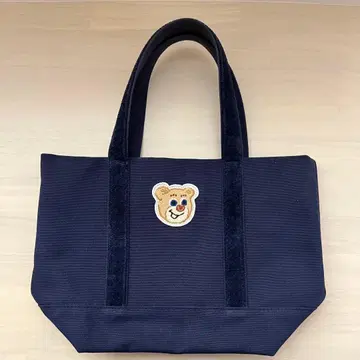 [ 새상품급 ] 페이러 올드 테디 와펜 토트백 네이비(소)