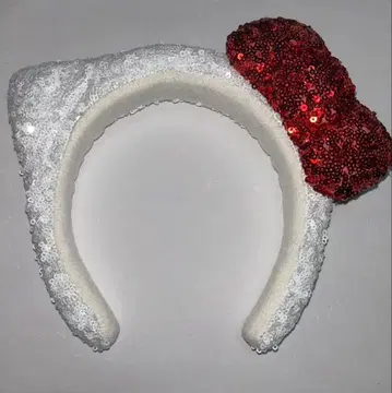 키티 스팽글 머리띠