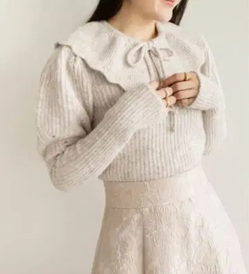 RANDA 카라 퍼프 니트