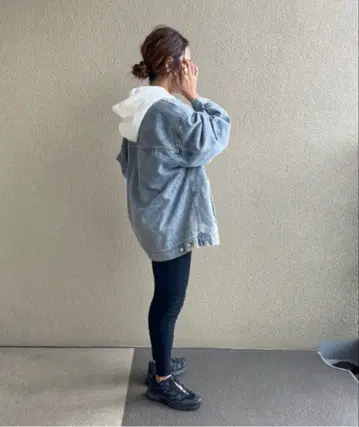 [택 포함 미사용 새상품] feepur by saya 패치 데님 커버올