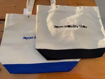 재팬 모빌리티 쇼 2025 토트백 블랙, 파랑 2개 세트 에코백