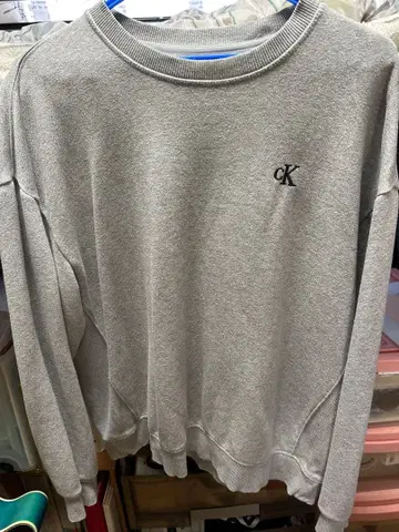 Calvin Klein 그레이 롱 T셔츠 맨투맨