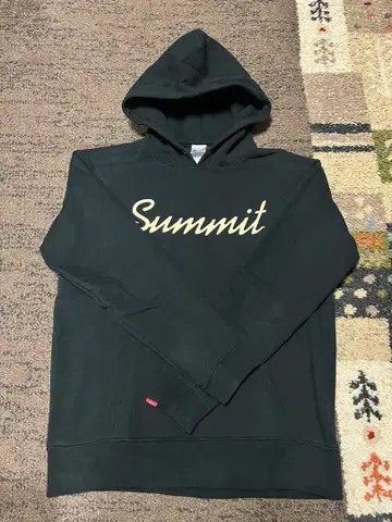 SUMMIT 로고 후드티 ( BLACK x IVORY ) 블랙 아이보리