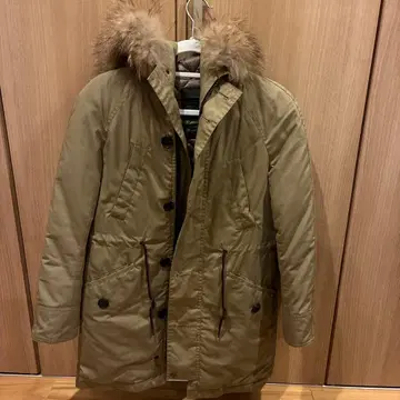 나노 유니버스 Nishikawa 다운 자켓 카키 후드 부착