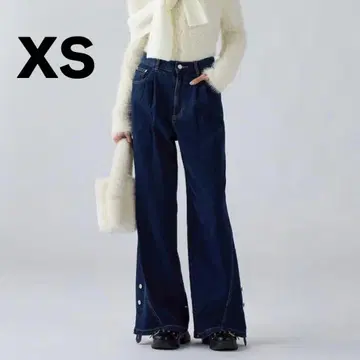 새상품급 GU rokh 콜라보 데님 청바지 XS