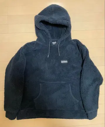 WILD THINGS 블랙 플리스 후드티