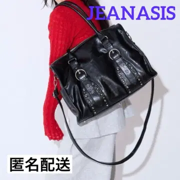 JEANASIS 앤티크 스터드 토트 BLACK