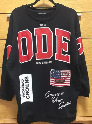 RODEO CROWNS 로데오 크라운 그래픽 트레이닝복 와펜