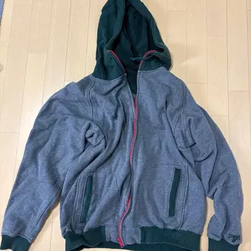 revolver 풀 집업 후드티 그레이