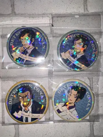 명탐정 코난 홀로그램 캔뱃지 미스터리 프레임 모로후시 야마토 우에하라