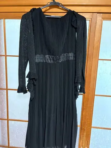 KUMIKYOKU PRIER 블랙 플리츠 드레스 사이즈 2