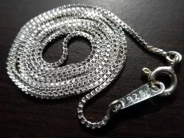새상품 실버 925 베네치안 체인 목걸이 각인 약 0.9mm 40cm