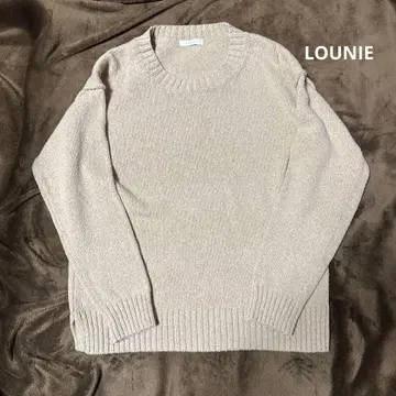 LOUNIE 아이보리 니트 긴팔 오버 사이즈