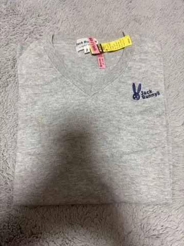 잭 버니! 그레이 V넥 스웨터 사이즈 2