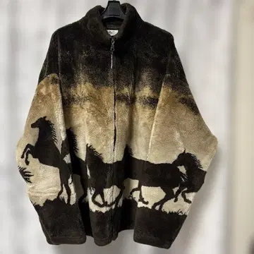 BLACK MOUNTAIN 말 실루엣 플리스 자켓 2X