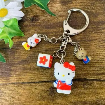 초레어 헬로키티 체인 마스코트 레트로 참 포함 키링
