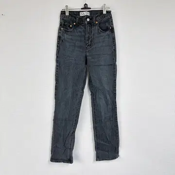 DAZE [ 25 ] 다크 그레이 스트레이트 데님 시크 슬림 실루엣