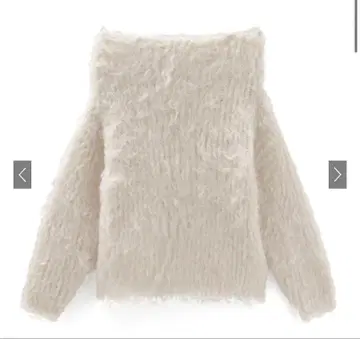 오프숄더 샤기 니트탑[ru1162]