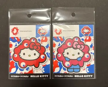 산리오 미야쿠미야쿠 변신 어패럴 스티커 얼굴 전신 2장 세트 헬로키티