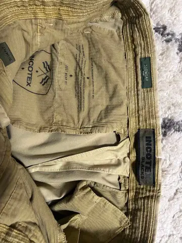 INCOTEX 슬림핏 베이지 치노 팬츠 사이즈 33