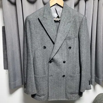 힐튼 더블 자켓 L 사이즈 미디엄 그레이