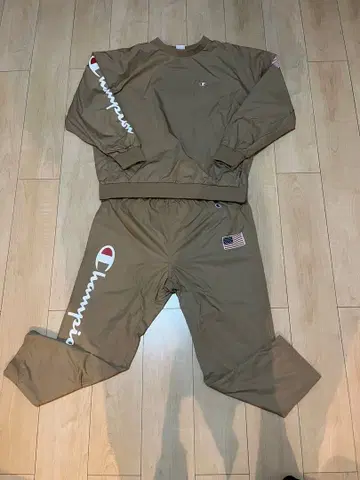 Champion 브라운 셋업 M 사이즈