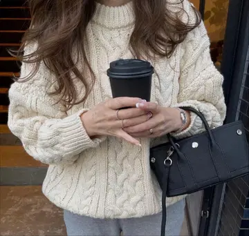 selectshop k 가죽 미니 토트백 블랙