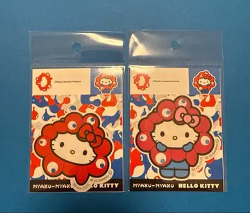 산리오 미야쿠미야쿠 변신 어패럴 스티커 얼굴 전신 2장 세트 헬로키티
