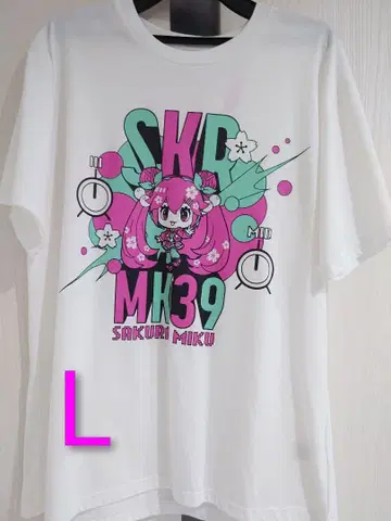 [미사용 새상품 택 포함] 벚꽃미쿠 SAKURA MIKU T셔츠 L사이즈