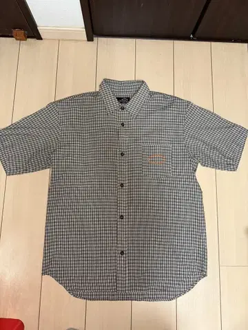 AFB 반팔 체크 셔츠