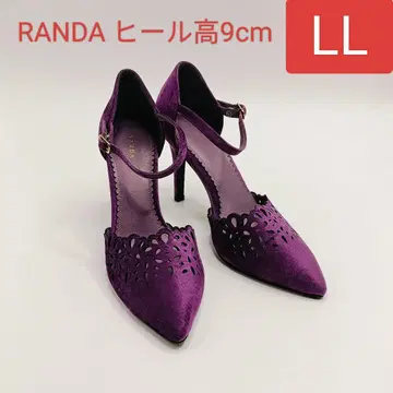 빅 사이즈 [ 미사용 ] RANDA 보라색 하이힐 9cm LL