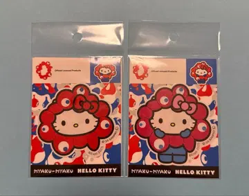 산리오 미야쿠미야쿠 변신 어패럴 스티커 얼굴 전신 2장 세트 헬로키티