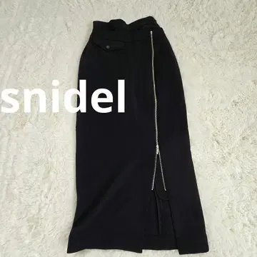 snidel 블랙 지퍼 타이트 스커트 프론트 지퍼