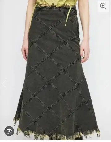 택 포함 미사용 새상품 라그아젬 레티스 스위치 데님 스커트