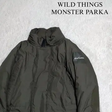 [ 고품질 ] 와일드 싱글즈 몬스터 후드티 카키 후드 수납
