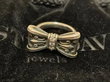 저스틴 데이비스 리본 링 8호 사이즈 8 반지 부속 주머니 포함