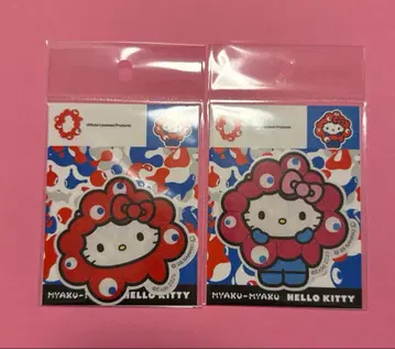 산리오 미야쿠미야쿠 변신 어패럴 스티커 얼굴 전신 2장 세트 헬로키티