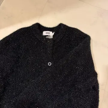 AZUL 블랙 라메 믹스 가디건