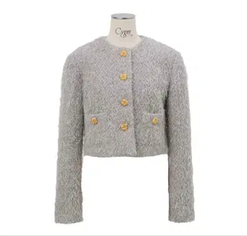 Cygne 시뉴 샤기 트위드 자켓 Yvonne 그레이 사이즈 0