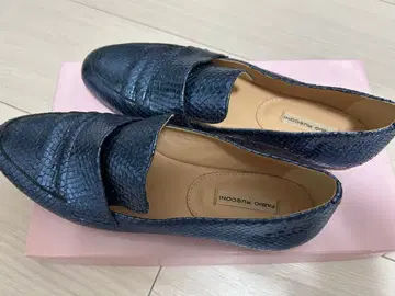 FABIO RUSCONI 네이비 바이슨 로퍼 37