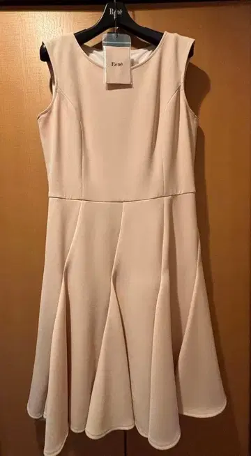 르네 원피스 38 핑크 베이지