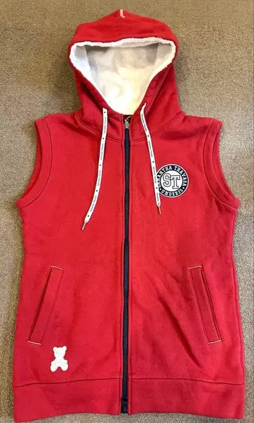 Samantha Thavasa UNDER25 보아 지퍼 베스트 후드 부착