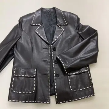 양가죽 블랙 테일러드 자켓