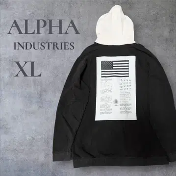 알파인더스트리 후드티 블랙 XL