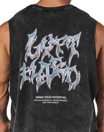 LYFT METAL LOGO BOX TANKTOP - BLACK