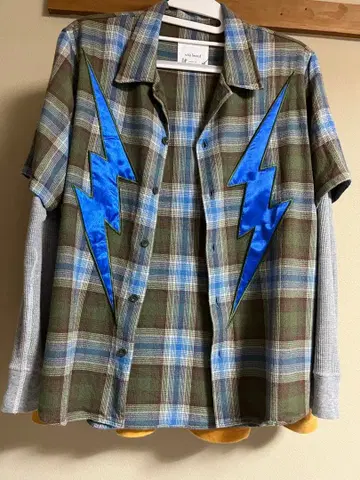 whiz limited 번개 자수 플란넬 셔츠